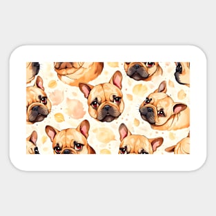 French bulldog pattern Sticker